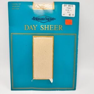 Townsand Square Pantyhose Size C Color Off White Day Sheer Control Top Sandal Ft
